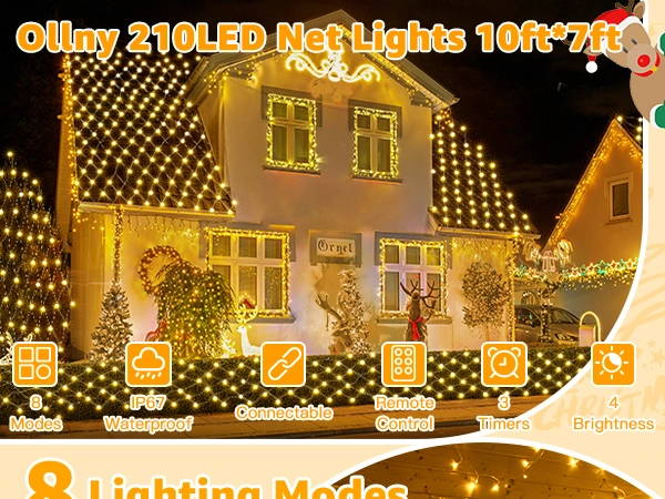 Ollny net lights outlet